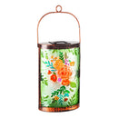 Handpainted Solar Glass Lantern, Floral Essence