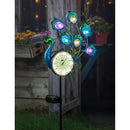 36"H Solar Peacock Thermometer Stake,2sp7230