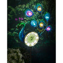36"H Solar Peacock Thermometer Stake,2sp7230