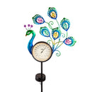 36"H Solar Peacock Thermometer Stake,2sp7230