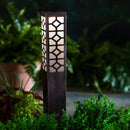 36" Metal and Glass Outdoor Statement Solar Lantern, Copper,2sp7321