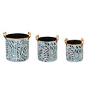 Painted Metal Baskets, Set of 3,3bk048