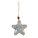 Galvanized Metal Ornament with Jute, Tree/Heart/Star/Angel, 4 Asst,3otm258