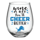 Detroit Lions, 17oz Boxed Stemless Wine