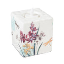 Ceramic Square Tealight Holder, Vivid Bouquet, Set of 2,3th7057c