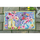 Floral Boots Embossed Floor Mat,41em2508