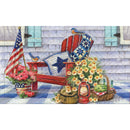 Patriotic Porch Embossed Floor Mat