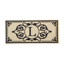 Cambridge Monogram Burlap Sassafras Switch Mat, Letter L