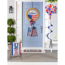 Patriotic Hearts Burlap Balloon Spinner,45bb417