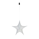 Lighted Fabric Star, Large, Silver
