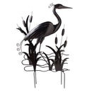 Metal Heron Garden Stake