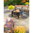 Round Firepit with Solid Round Legs, 29"x29"x22"inches