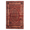 Brown with Red Digitally-Printed Indoor/Outdoor  Rug, 4'x6',4ir002