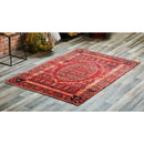 Brown with Red Digitally-Printed Indoor/Outdoor  Rug, 4'x6',4ir002