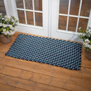 Handwoven Braided Rope Rug 2'x4' Gray/Blue,4or184