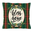 Bless This Home Plaid Interchangeable Pillow Cover