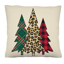 Mixed Print Christmas Trees Interchangeable Pillow Cover