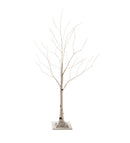 4'H Indoor/Outdoor Birch Tree with 112 White and Multicolor Lights