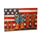 Patriotic Cowboy Boots Outdoor Canvas 24"x36"