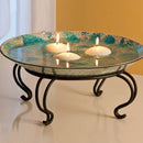 Table Top Bird Bath Pedestal, Scroll Detail,842415