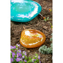 Amber Art Glass Garden Stone,84g2809