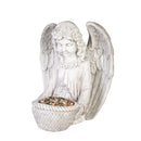16"H Concrete Angel Bird Feeder Garden Statuary, 13.4"x12.8"x16.14"inches