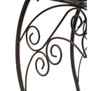Two-Shelf Cast Iron Plant Stand with Birds,8f00420