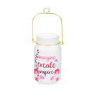 Glass Mason Jar w/ String Lights, Imagine Create Inspire