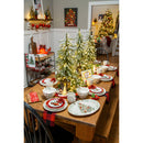 LED Jar with Plaid Ribbon, Pine, and Berries, 2 Assorted: Red/White,8led497