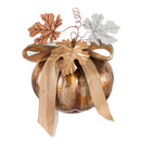Glass LED Pumpkin Tabletop Decor, 3 Assorted,8led555
