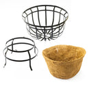 Footed Metal Basket Planter with Coco Liner