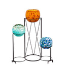 3 Pot Art Glass Planter with Display