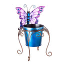 Metal Butterfly Pot Holders, Blue and Purple