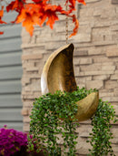 Gold Metal Hanging Moon Planter,8pmtl5440