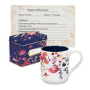 Recipe Tin with Recipe Cards and Ceramic Cups, Watercolor Boho,p18616350