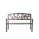 Garden Metal Bench, Welcome,pha068