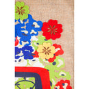 Burlap garden flag, Red Truck Flowers,zkl14b4757r